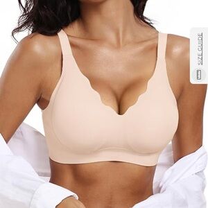 OEAK Womens Wireless Bras Push Up Support Full Coverage Size 2XL